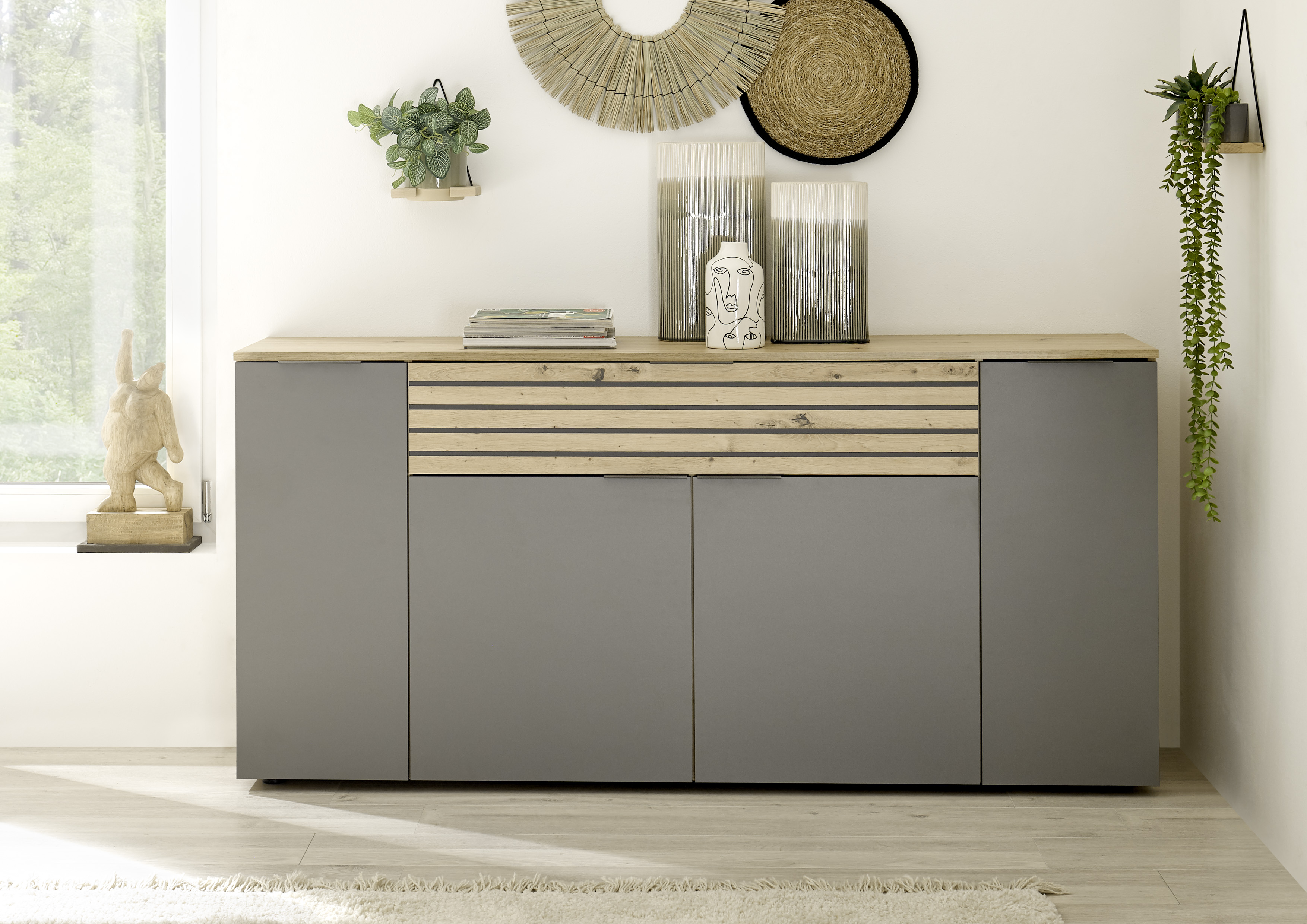 Sideboard BZ 5110 Kommode Wohnzimmerkommode Schrank Anrichte Wohnzimmerschrank