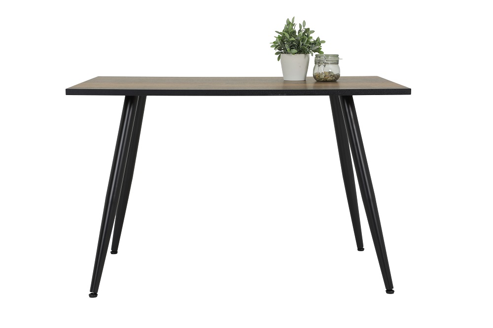 Vierfußtisch Alena III Oldwood schwarzes Metallgestell Tisch Wohnzimmertisch Maße BxHxT ca.: 120x76x80 cm
