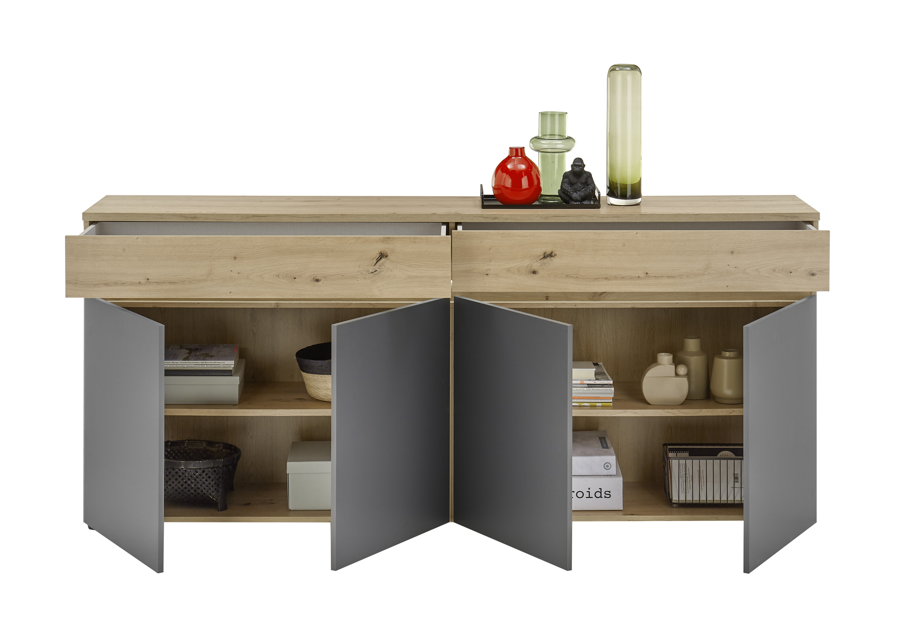 Sideboard Lille Kommode Schrank Wohnzimmerschrank Anrichte Flurkommode Beleuchtung