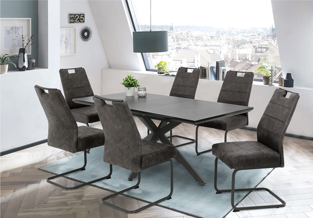Vierfußtisch Fenja II 920612 Glastisch Esstisch Ausziehbarer Tisch Küchentisch Vierfußtisch Fenja II 920612 Glastisch Esstisch Ausziehbarer Tisch Küchentisch